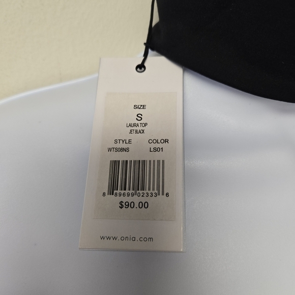 Onia Laura Zip Choker Bikini Top Jet Black S - Picture 11 of 13